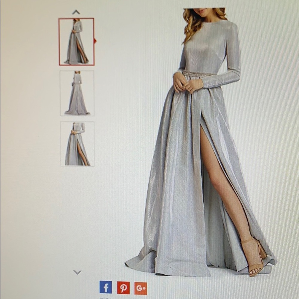 Gorgeous size 12 New with tags gown silver